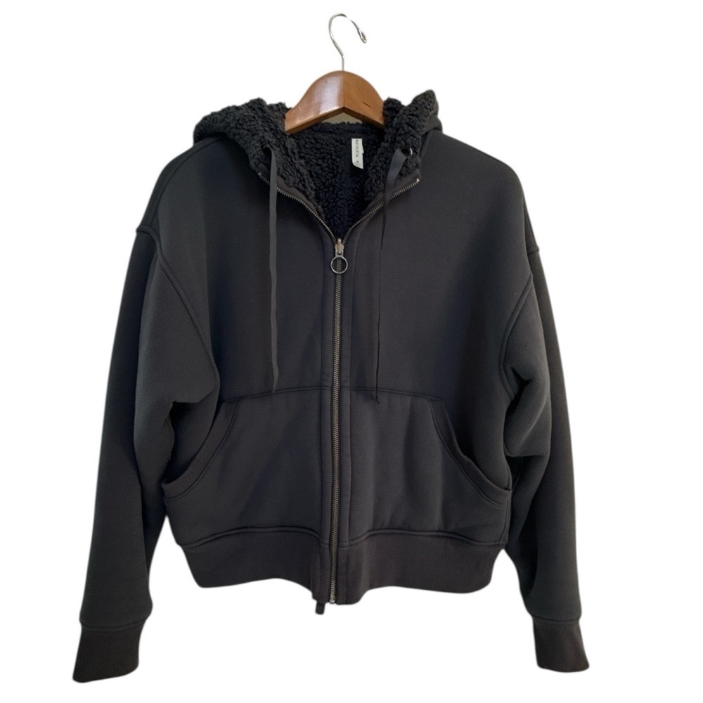Athleta Cozy Sherpa Jacket Navy Super Soft - Picture 5 of 5